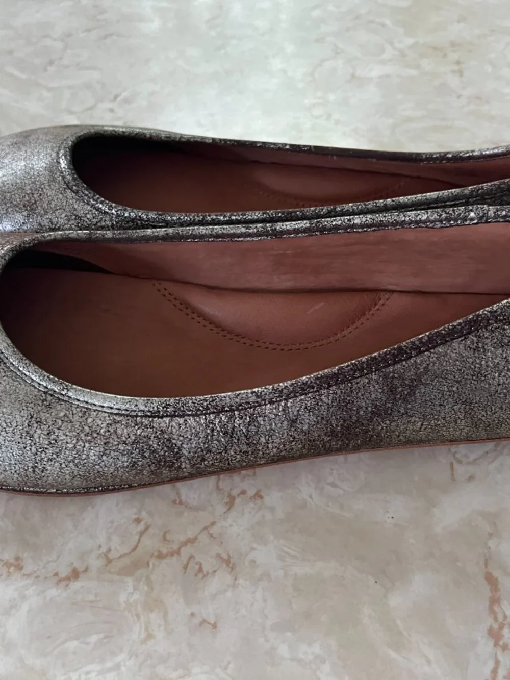 NWOB Gentle Souls Sz 11M Metallic Leather Gigi Ballet Flats